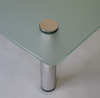 Azaria steel and glass table
