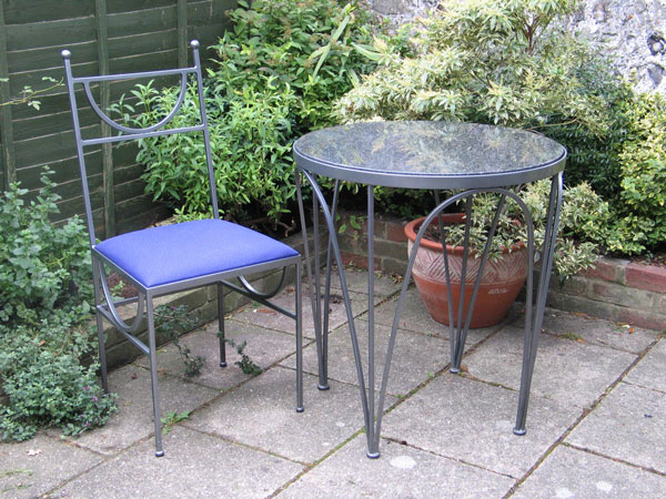 Tahlia set: metal garden furniture set, commissioned for Hampton Court Palace Flower Show 2005